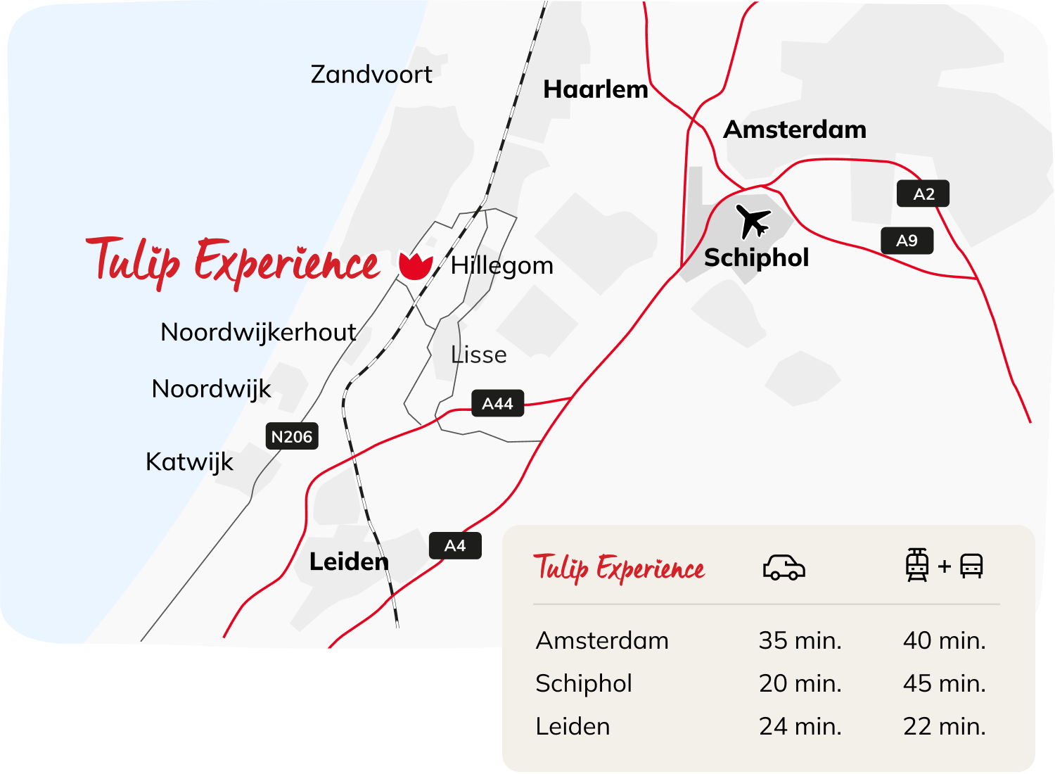 Tulip Experience location map